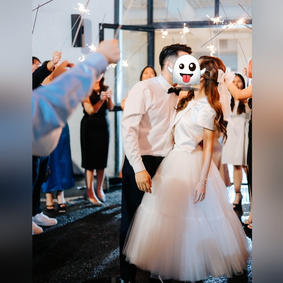 Custom made wedding reception 2 pieces set dress - Picture 5 of 5